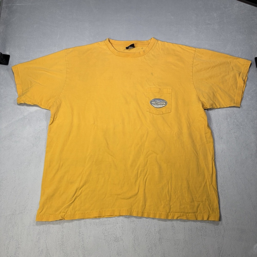 Harley Davidson Shirt Mens Size 3XL Yellow Temecula California